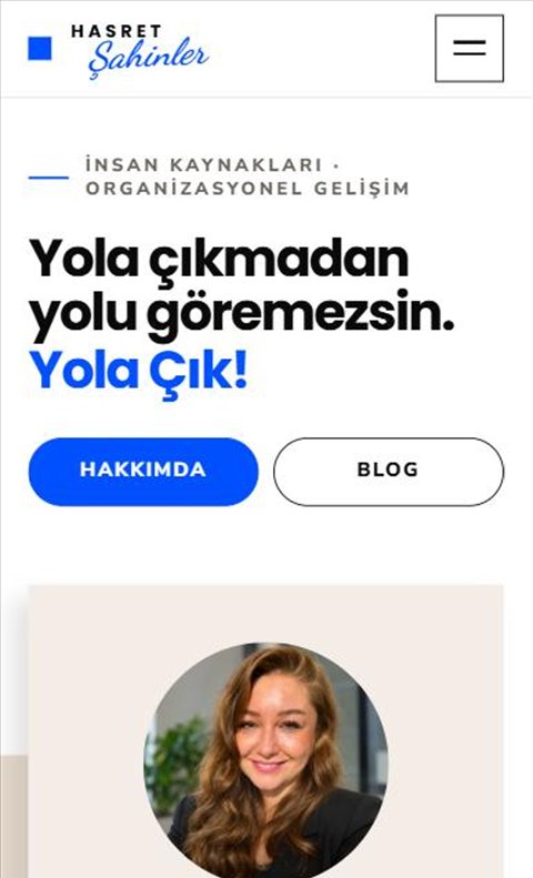 Hasret Şahinler kişisel web sitesi ana sayfası